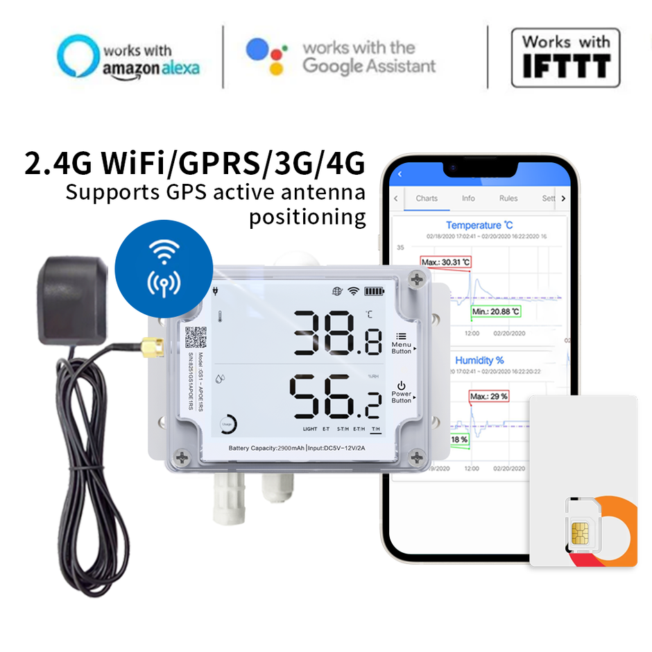 Ubibot Temperature Humidity Light Vibration Sensor By Wifi – BXEZAV