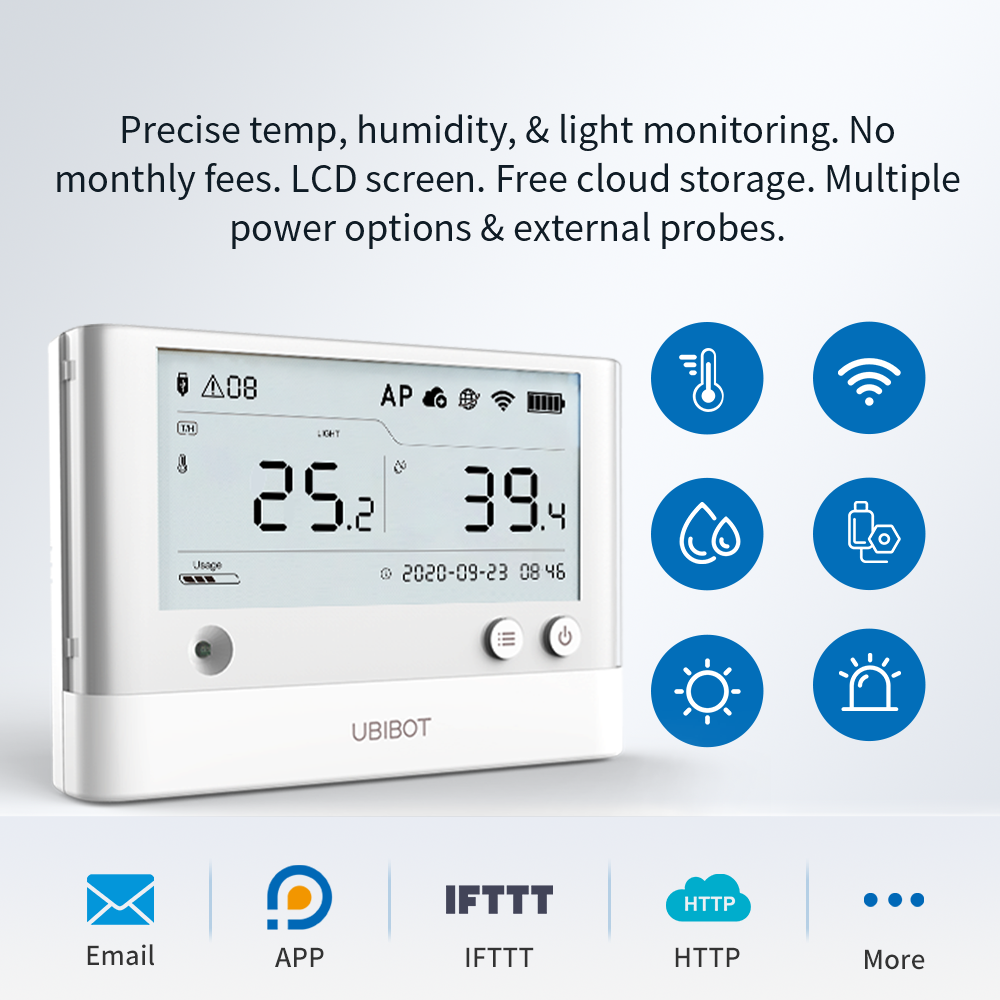 Buy UbiBot WS1, WS1 Pro WiFi Light, Temperature Sensors & Probe ...