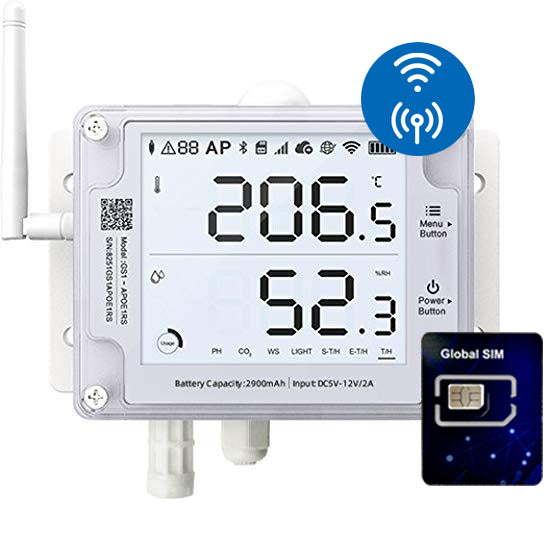 GS1 Industrial Grade WiFi 4G Temperature Humidity Data Logger