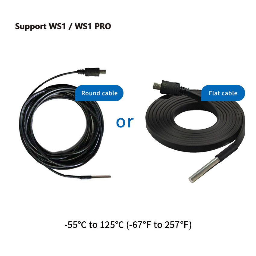 Ubibot DS18B20 Waterproof Temperature Probe – For Refrigerator, Hot Tub, Pool Monitoring
