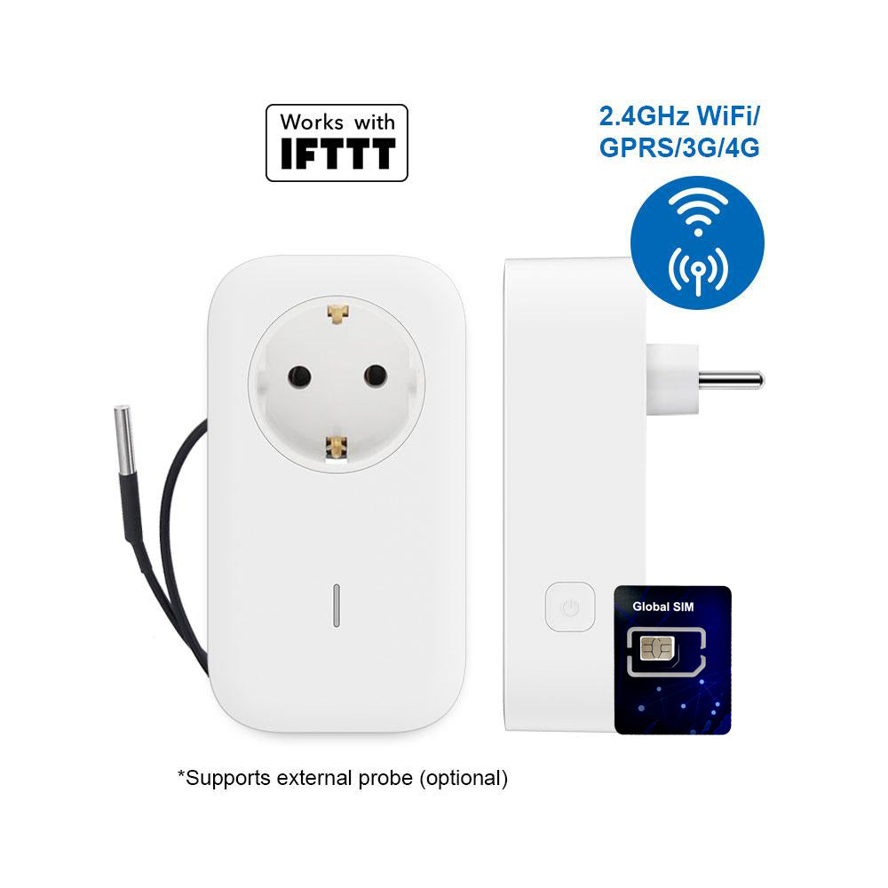 Cellular (LTE) Controlled Smart Outlet with Cloud API - Logmor